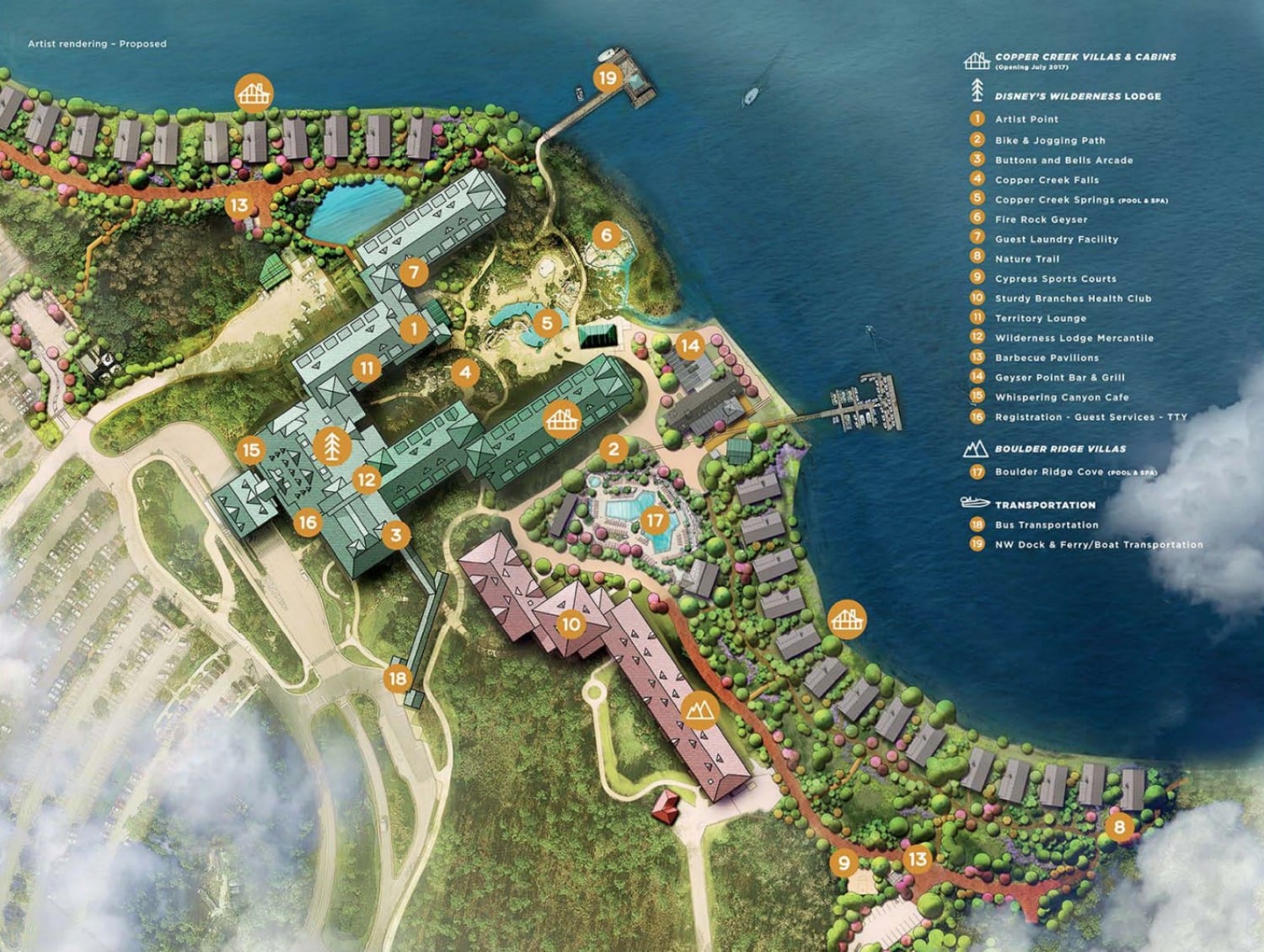 Fort Wilderness Cabins resort map