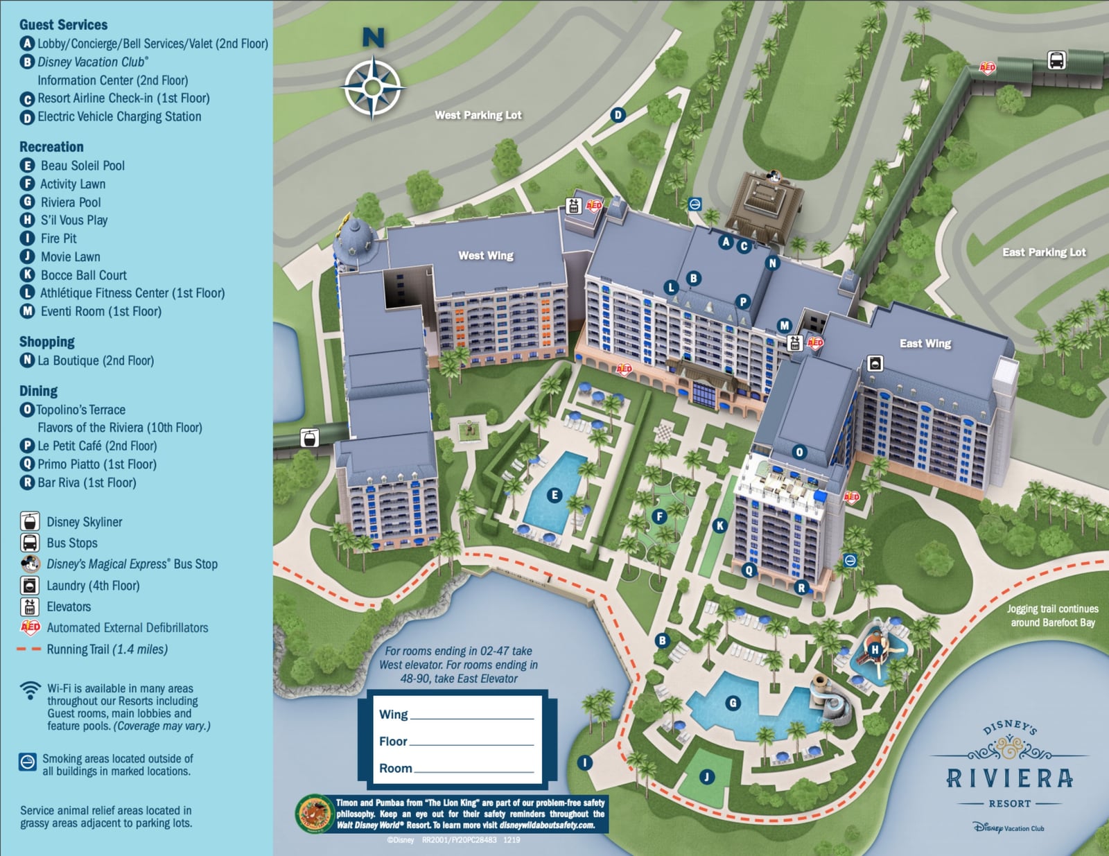 Riviera Resort map