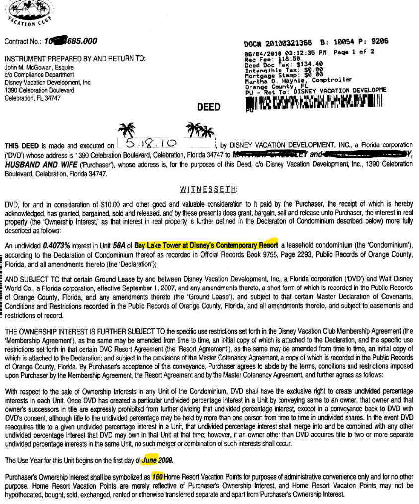 Sample Deed (names redacted)